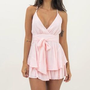 Hello Molly Baby Pink Romper Small